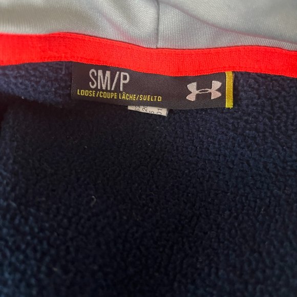 Under Armour Men's Storm Fleece Hoodie Navy Blue Jacket Sweatshirt Size S - Picture 9 of 9